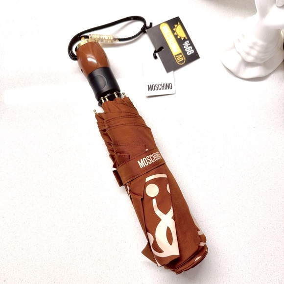 Moschino Accessories - MOSCHINO Logo Automatic Folding Umbrella